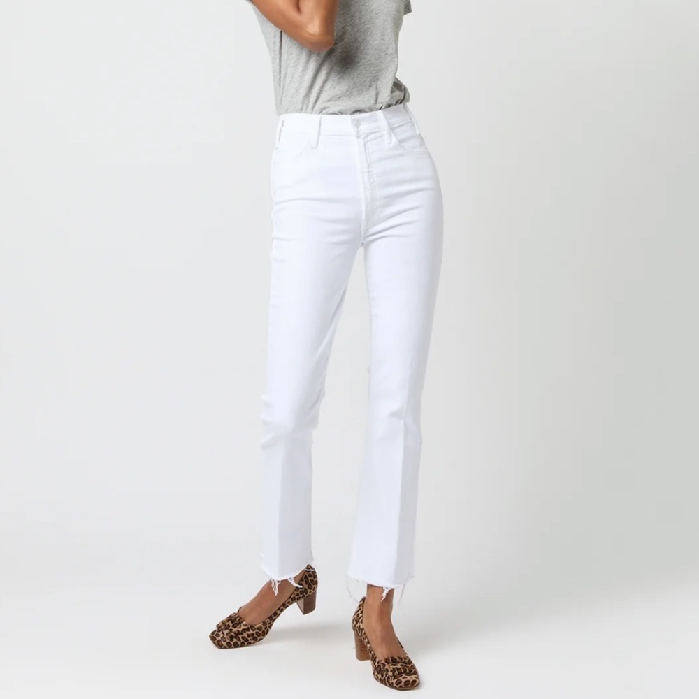 MOTHER The Hustler White Denim Jeans